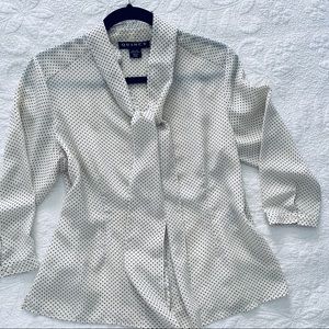 Quincy Custom Made Silk Blouse Petite 38 C/D